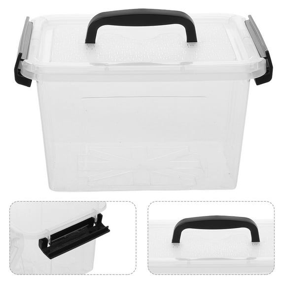 Masteelf MLINS 6pcs Large Storage Containers Boxes with Lids Plastic Bins with Handle Small Plastic Boxes