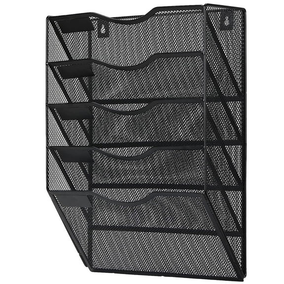 Masteelf MLINS Wall Mounted Document Organizer Practical Mesh File Holder 1 Set for Office Use