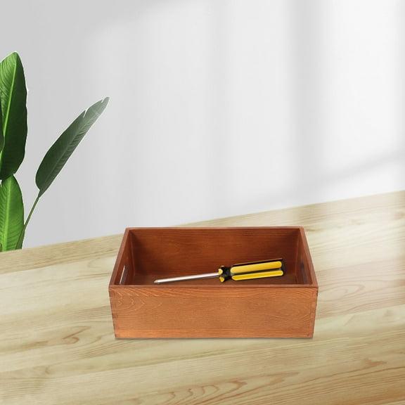Masteelf MLINS Wood Crate Box Wooden Storage Box Solid Sundries Crate Case Small Storage Box Wooden Desktop Crate Storage Box Wooden Crate Basket