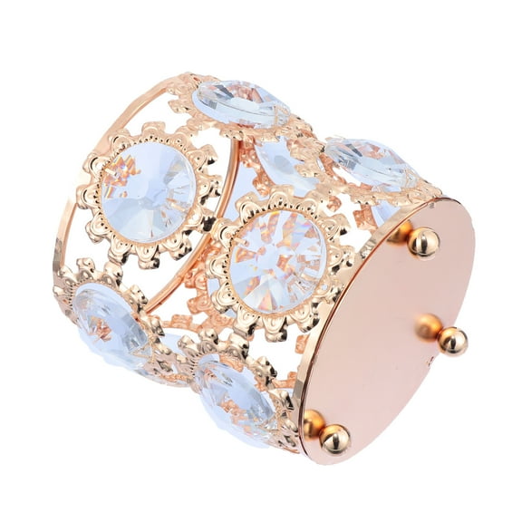 Masteelf  Makeup Brush Storage Bucket Rhinestone Pen Brackets Jewelry Holder Office Golden