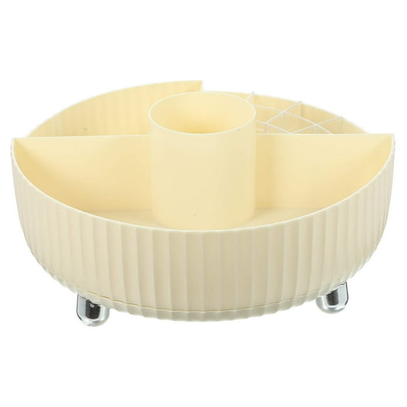 Masteelf Rotating Makeup Organizer with Perfume Tray, Cosmetics Storage Holder for Desktop, Lotions Display Stand