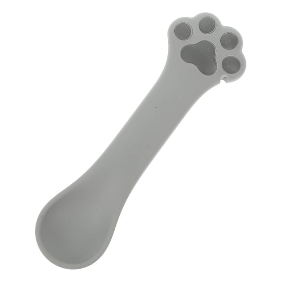 WRITWAA Spoon For Pets With Quick Lid Opening Grey 1Pcs 5.3X1.6X0.6In