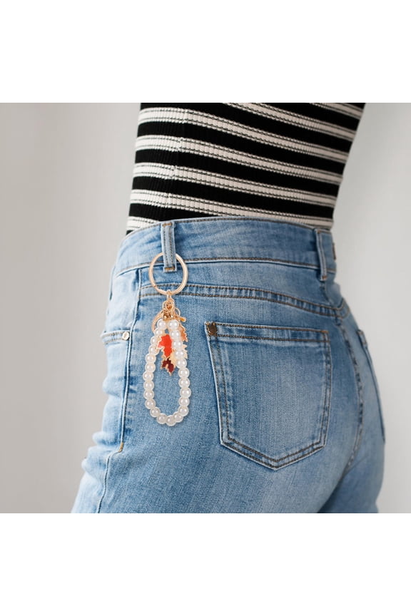 Maple Leaf Keychain Pendant with , Stylish Keyring and Bag Charm for Women, Perfect Birthday Christmas Autumn