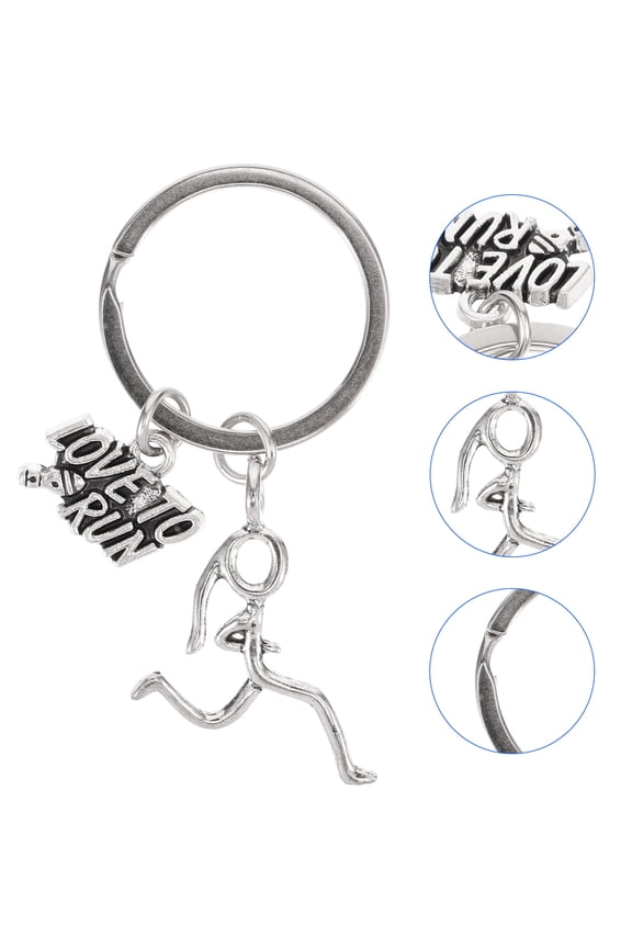 MLINS Marathon Running Keychain Hanging Keyring Pendant Key Holder for Backpack Handbag Purse Charm