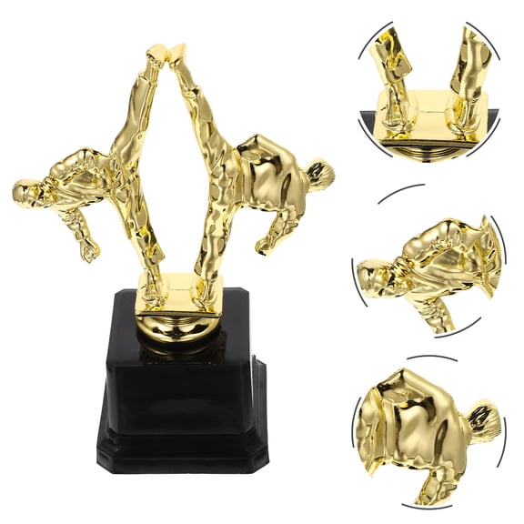 OFFIGAM Plastic Trophy Side Kick High Leg Lift Bent Kick Award Set 7.07x4.72x0.79 Inches for Sports Recognition