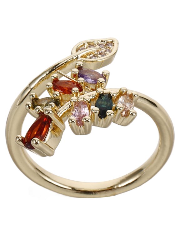 Matching Leaf Rings Autumn Flower for Women Stackable Woman