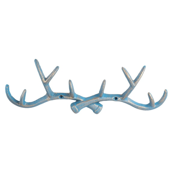 Masteelf  Men Cast Iron Hook Antler Decorative Wall Hanging Clothing Kitchen
