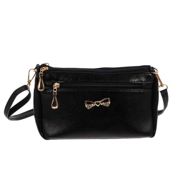 Masteelf Foldable Messenger Bag Travel Shoulder Bag for Women Black Lightweight