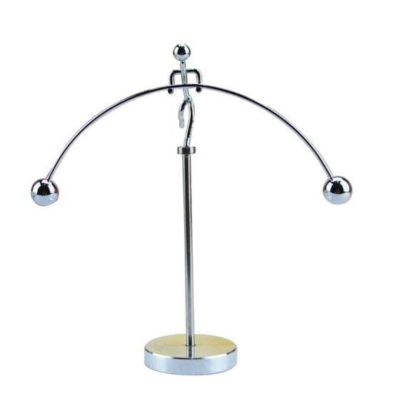 Masteelf Metal Motion Iron Figurine Dynamic Balancing Toy Student Silver