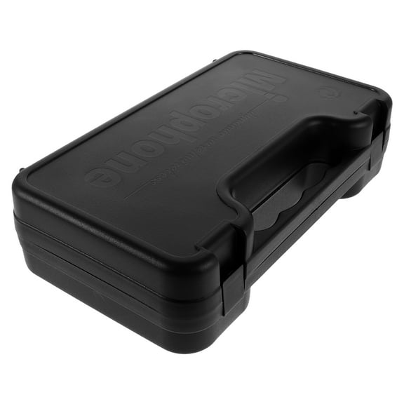 Masteelf Microphone Carrying Case with Anti-Scratch Cotton Liner Plastic Mic Storage Box Portable Microphone Transport Box for Home Travel Use