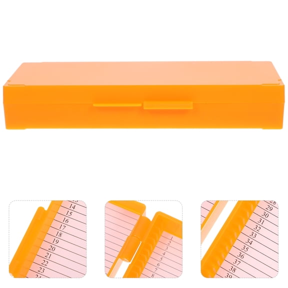 IDEANATEGRATE Microscope Slides Rack Yellow 7.78X3.14X1.26in 1Pcs