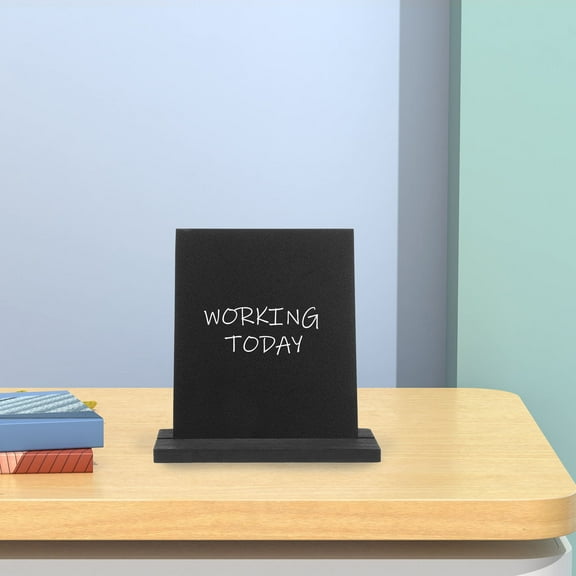 Masteelf Mini DoubleSided Blackboard with Solid Base for Writing Perfect for Kitchen Garden Events Black 12 x 8 Inches