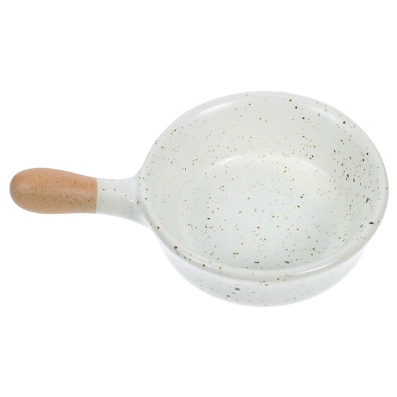 Masteelf Mini Serving Bowl with Handle Small White Ceramic Bowl for Soy Sauce and Dipping Sauces Small Appetizer Plate Porcelain Dip Dish for Seasoning
