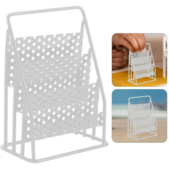 Masteelf Miniature Bookshelf Metal Mini House Furniture Mini Bookcase Model Decor Display Rack Doll House Bookcase Magazine Racks