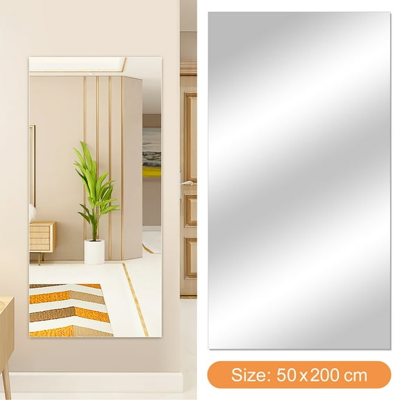 Masteelf Mirror Wall Sticker Roll Self Adhesive Sticker Room Decor Sticky Roll for Bathroom DIY