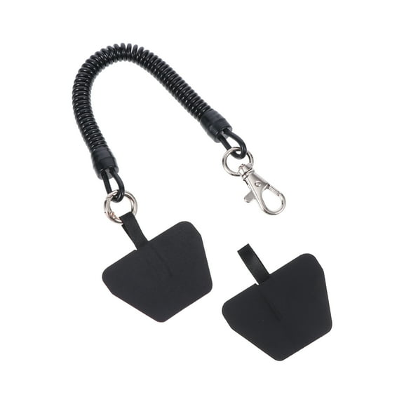 Masteelf Mobile Phone Straps Retractable Cell Holder Lanyards Miss Black