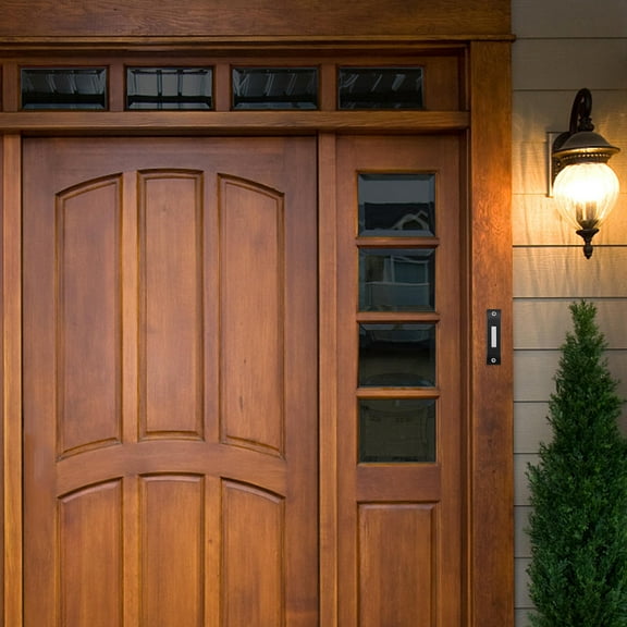 Masteelf Modern Doorbell Switch Plastic Door Chime Push Button Classic Rectangular Door Bell Button Replacement Doorbell Button for Most Door Bell Chimes Black