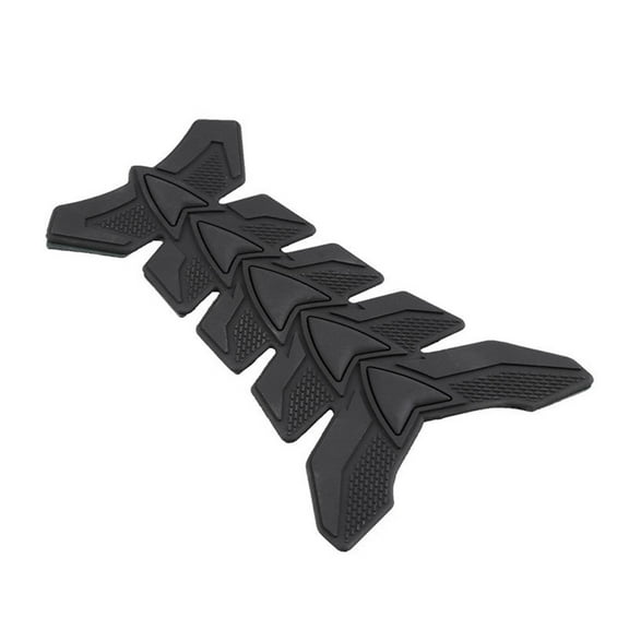 Masteelf Motorcycle Gas Tank Protector Sticker Universal Fish Bone Shape Tank Pad Decal (Black)