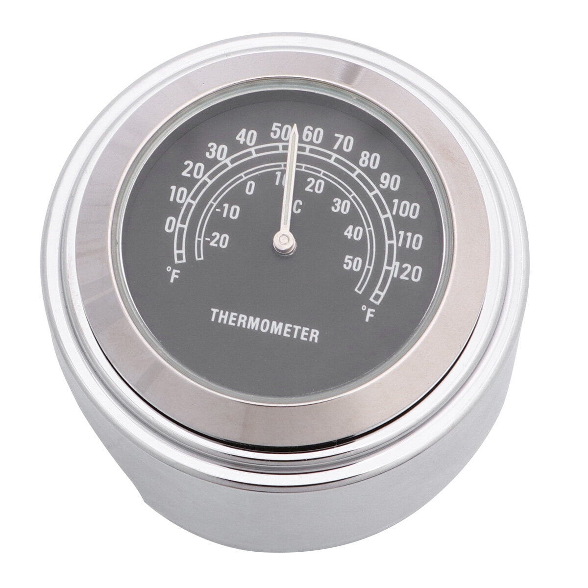Masteelf Motorcycle Handlebar Thermometer 22-25mm Temperature Meter Gauge for Motorcycle Scooter (Black)