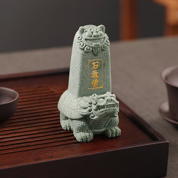 Masteelf Multi Color Resin Dragon Turtle Figurine for Home Decor Tabletop and Aquarium Compact Size