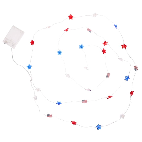 Masteelf Multi Colored Fourth of July Decorations Outdoor String Lights Create Warm Atmosphere for Independence Day Party 20 Ft