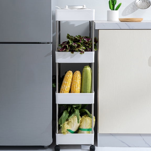 Masteelf Multi-layer Storage Rack Wheel Holder Trolley Shelf