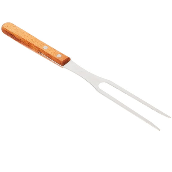 Masteelf Multifunctional BBQ Fork with Thickened Wooden Handle for Outdoor Grilling Made of ABS and Stainless Steel Multi Color 7.87 Inches