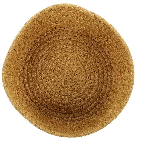 IDEANATEGRATE Storage Basket Cotton Rope 1Pcs 8.9In Round Modern Minimalist Home Storage