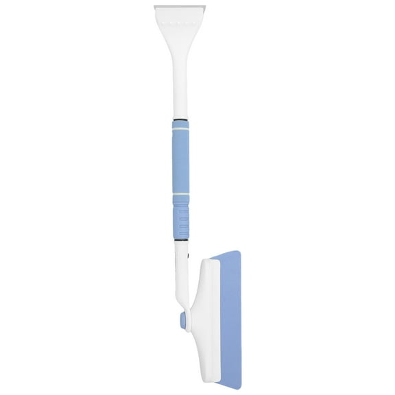 Masteelf Multi-use Snow Scraper Ice Scraper 360 Pivoting Sponge Head Brush Extendable Window Squeegee for Car Trucks Winter Snow Removal