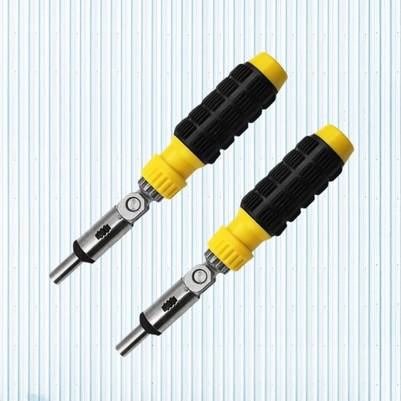 Masteelf MultiFunctional 1/4 Inch Screwdriver Handle with CushionGrip for Maximum Comfort and Torque, Plastic and Metal, Multi Color