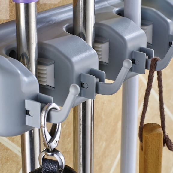 Masteelf Multifunctional Mop Rack and Broom Organizer Easy to Install Holder