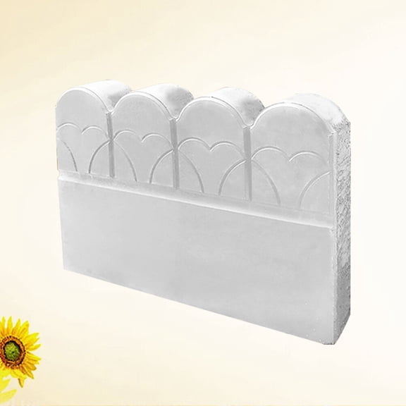 Masteelf  Multiple Use Mold Mould Hollow Garden Fence with Stone Baby White