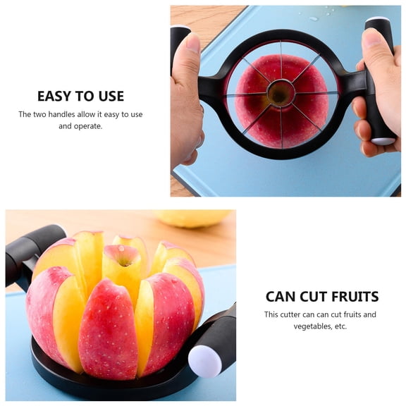 Masteelf Multipurpose Fruit and Vegetable Cutter with Stainless Steel Blades for Kitchen Use Black 1Pc Small Size