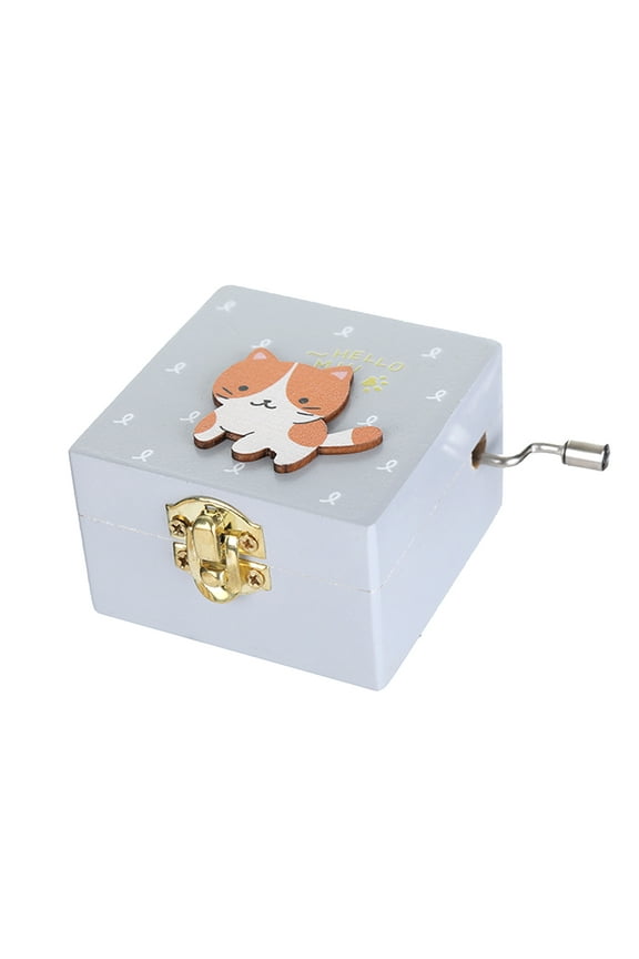 Masteelf Musical Jewelry Box for Women Wind up Kitten Shaped Baby