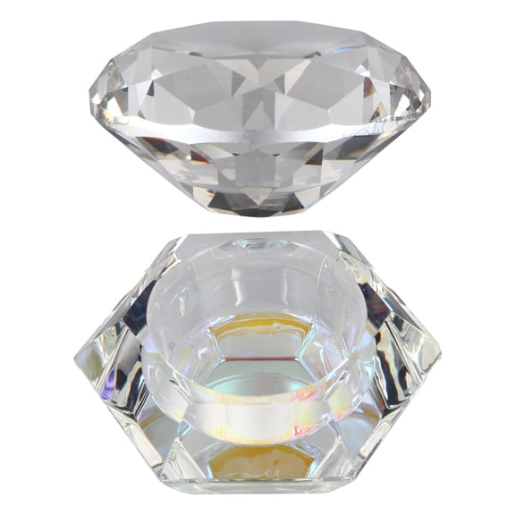 Masteelf Nails Cosmetic Crystal Cup Lid Cosmetics Container Leak-proof