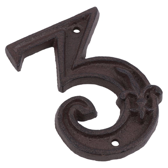 Masteelf Cast Iron Metal Digital Wall Anchor House Numbers Office 11x7.5cm Outdoor