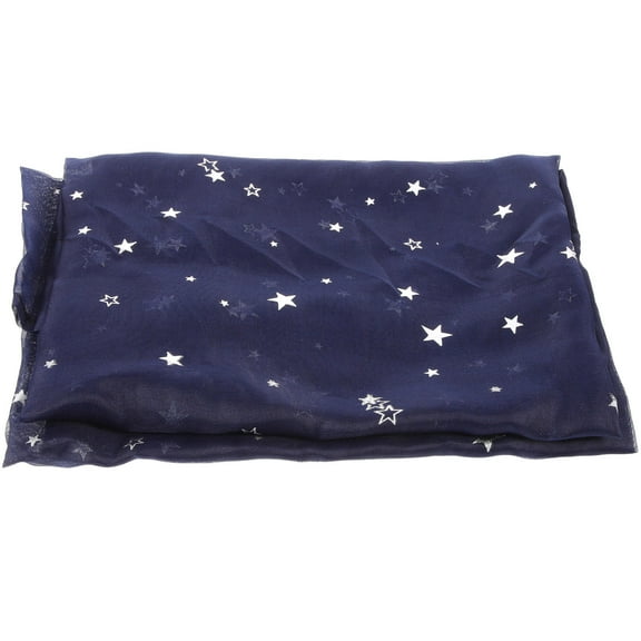 Masteelf Navy Sheer Curtains with Beautiful Star Patterns for Bedroom Windows Made of Polyester 100x200CM