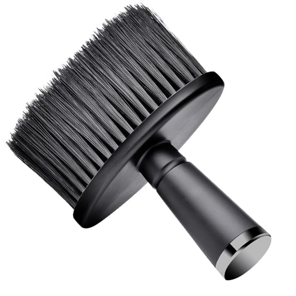 DRAFIDEEP Black Barber Duster Brush for Hair Cutting, Portable Salon & Personal Use, Lightweight Hair Styling Tool