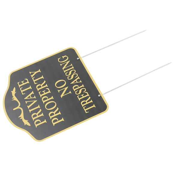 Masteelf No Trespassing Sign Double-sided Board Vent Black Outdoor Decoration Indoor