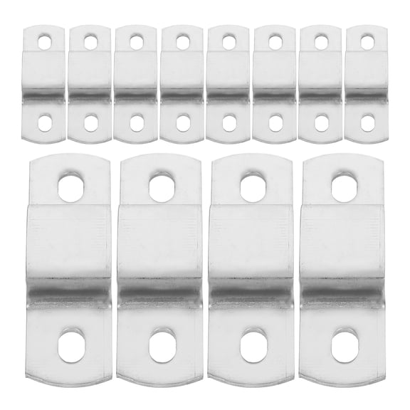 Masteelf OUNONA 12pcs Pipe Clamp Square Tube Bracket Mount Clip Support Base Hanger