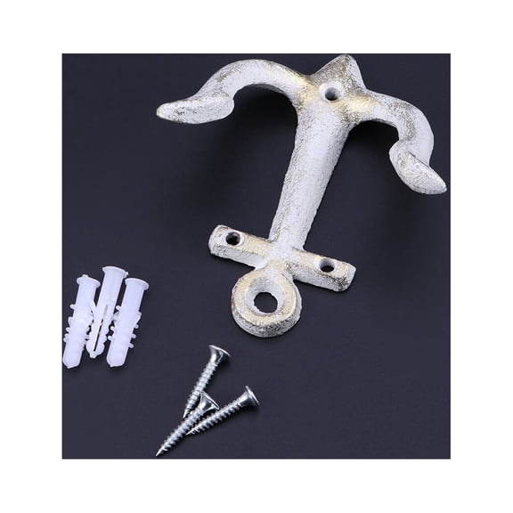 IDEANATEGRATE Anchor Shape Nautical Decor Beige Iron Wall Hanging Ornament