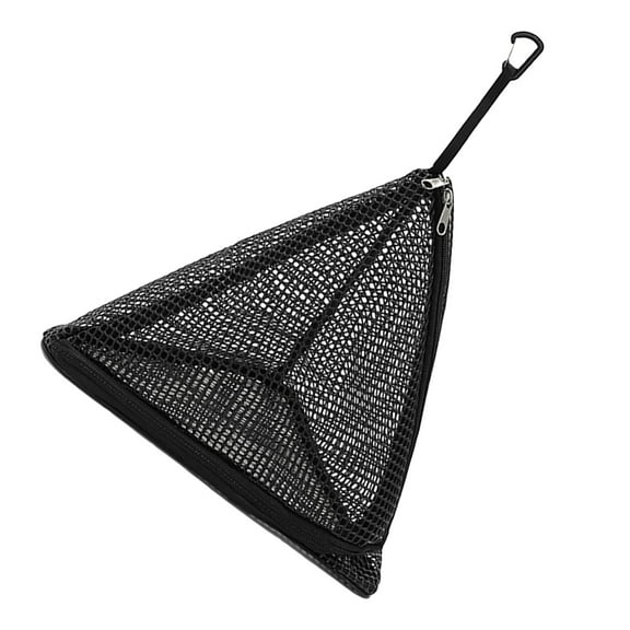Masteelf Outdoor Pvc Holder Black Foldable Hanging Mesh Bag Triangle Shape Food Organizer Drainable And Breathable Storage Bag Hanging Mesh For Food