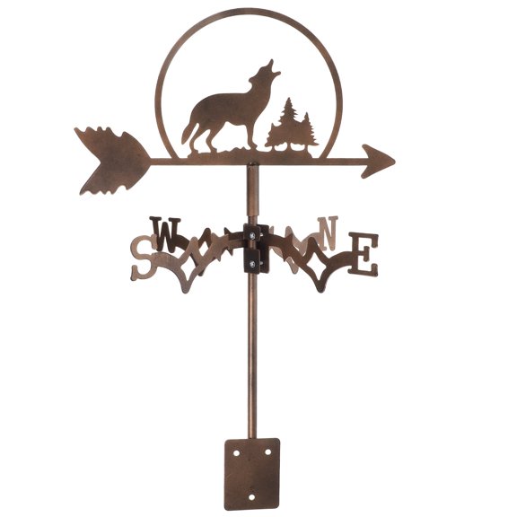 Masteelf Outdoor Stainless Steel Weathervane Ground Weathervane Lawn Weathervane Ground Insert Weathervane Wind Indicator Garden Weathervane