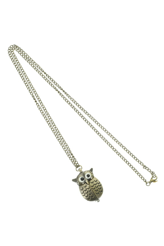 Owl Pendant Clock Necklace for Women, Unique Jewelry Watch, Perfect for Spacers and Craft Making Accessories