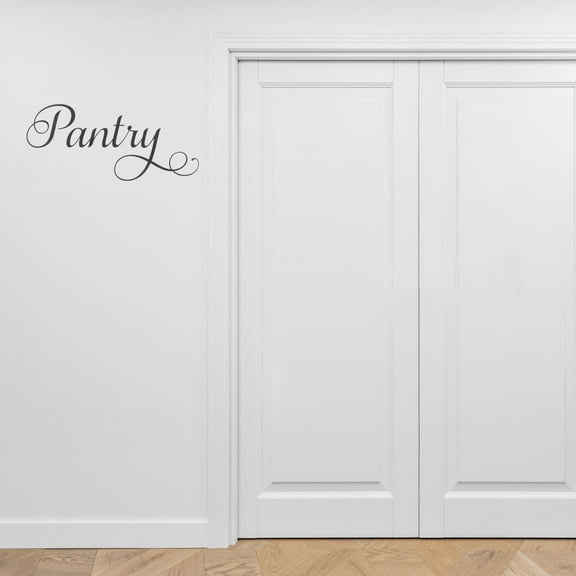 Masteelf Pantry Door Sticker Creative PVC Wall Decal for Home Decor White Easy to Apply and Remove