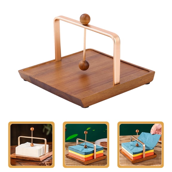 Masteelf Paper Tissue Holder Decorative Napkin For Table Light Brown