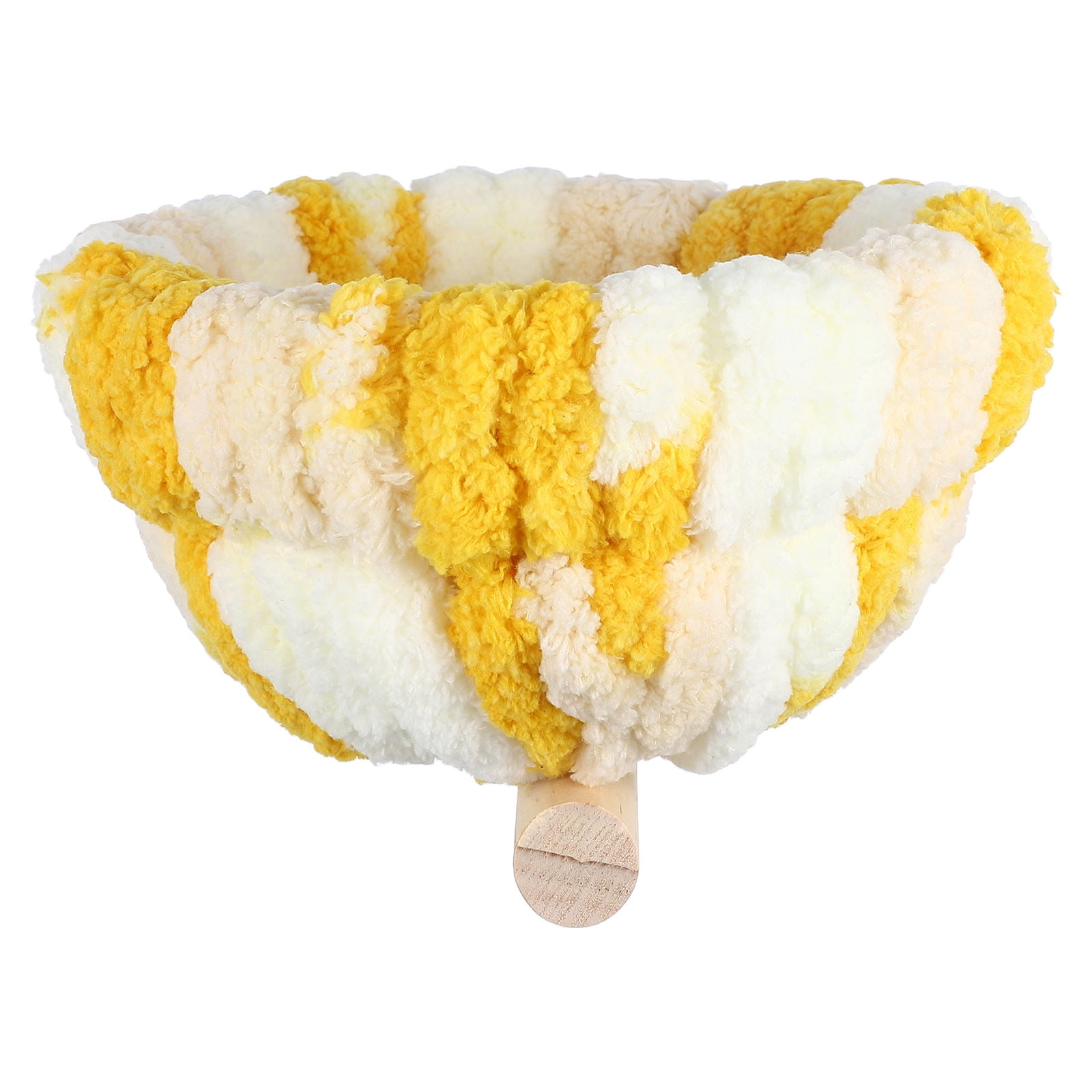 View of Masteelf Parrot Perch Stand For Cage With Nest Warm Plush Bird Nest ...