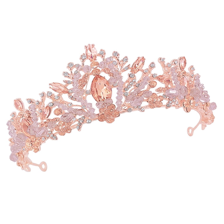 Masteelf Pink Jewel Tiara Child Gold Crystal Crown Eye  display picture 1