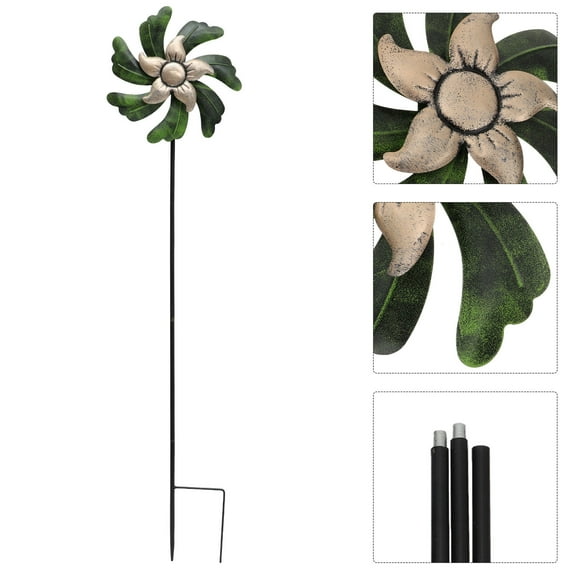 Masteelf Pinwheels Windmill Decorations Colorful Windmill 29x29cm Green
