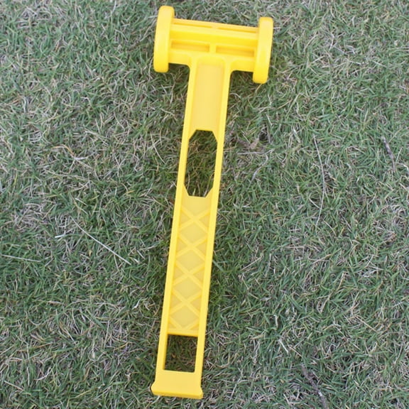 Masteelf Plastic Hammer for Tent Yellow PE Material Lightweight Easy to Carry Camping Accessory 0.5kg